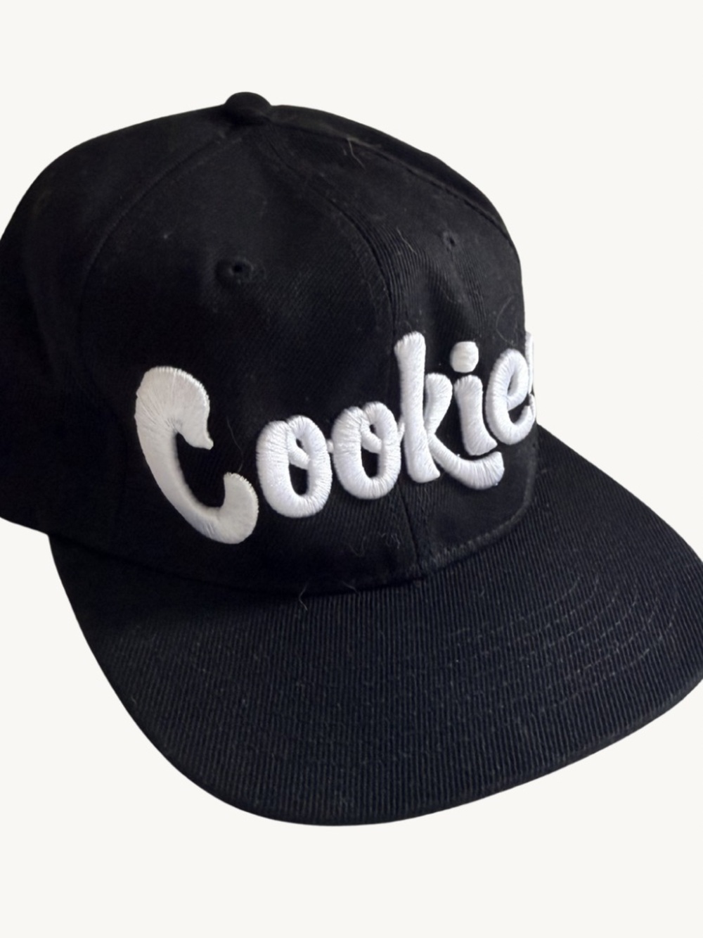 Cookies Black Snapback Hat Embroidered Logo Streetwear Cap One Size